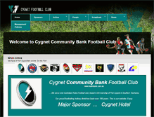 Tablet Screenshot of cygnetfc.com.au